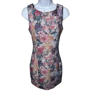 Women's H&M Pink/Purple Floral Cocktail Dress - S